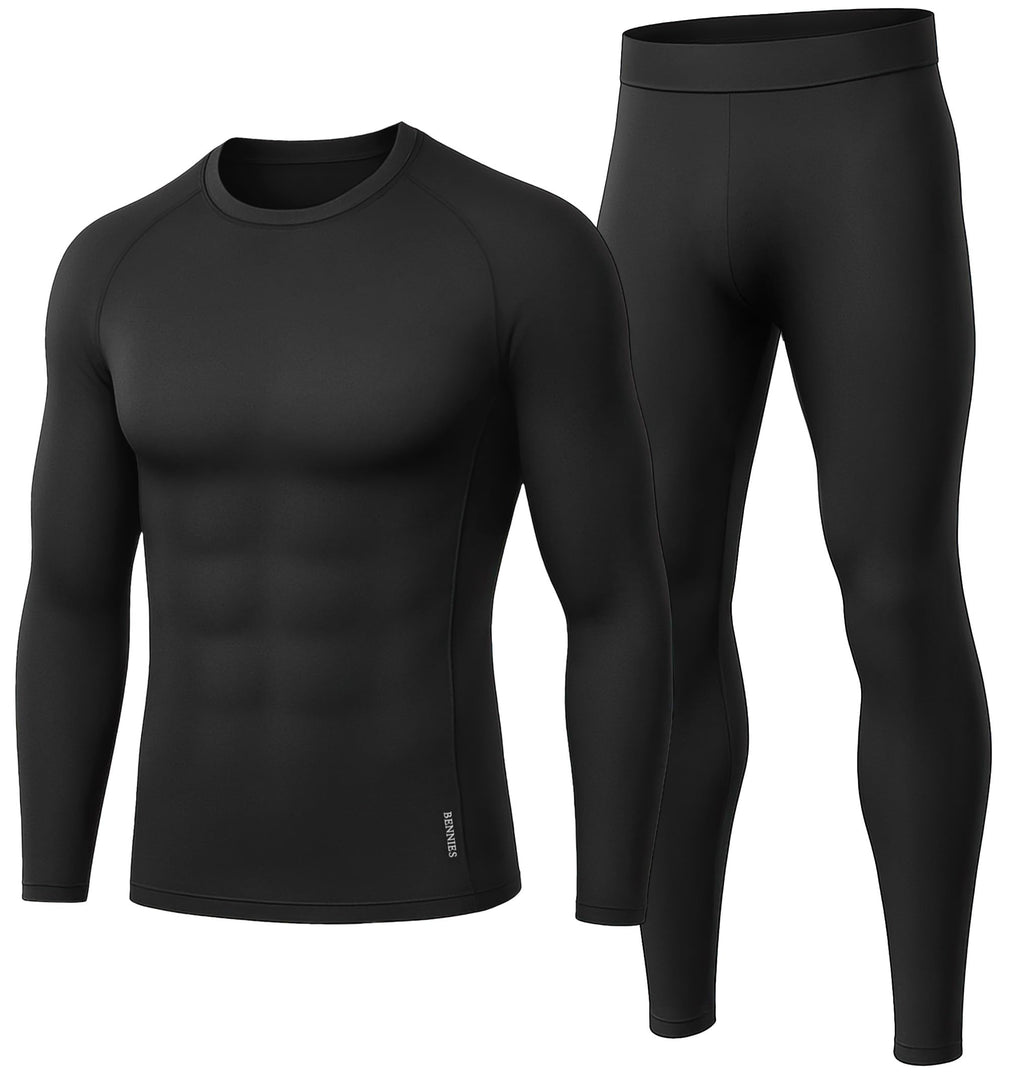 sous Vetement Thermique Homme Hiver sous-Vêtements Thermiques Homme sous Pull Thermique Énsemble Ski Collant Elasticité Ensemble Thermique Respirant sous Pantalon Thermique