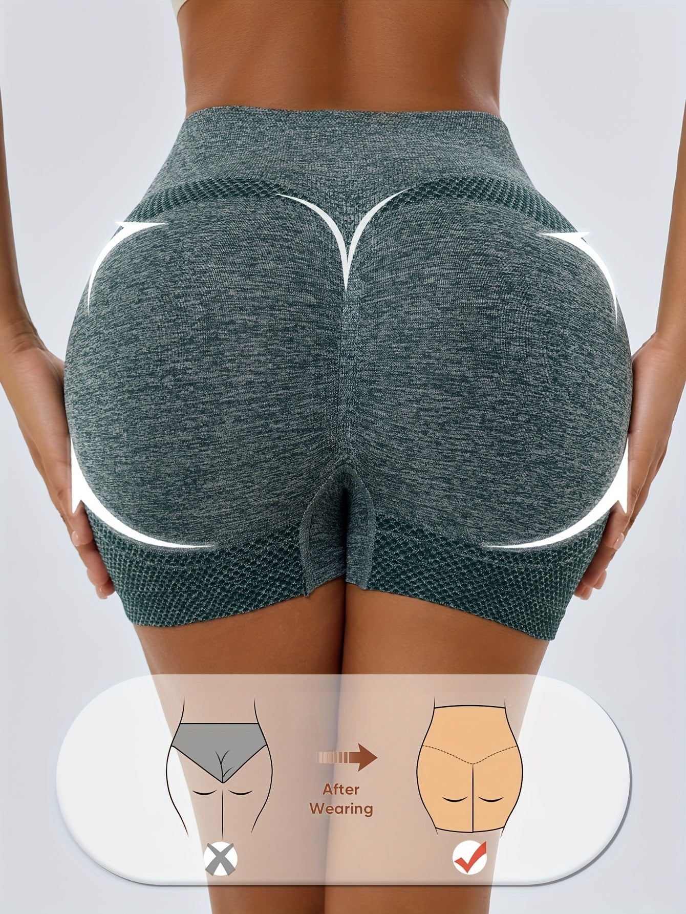 4 pièces Leggings shorts Sans Couture Taille Haute pour Femmes, Contrôle du Ventre, Polyvalents pour Sport, Fitness, Tenue Décontractée et Extérieur, Léger, Respirant, Séchage Rapide