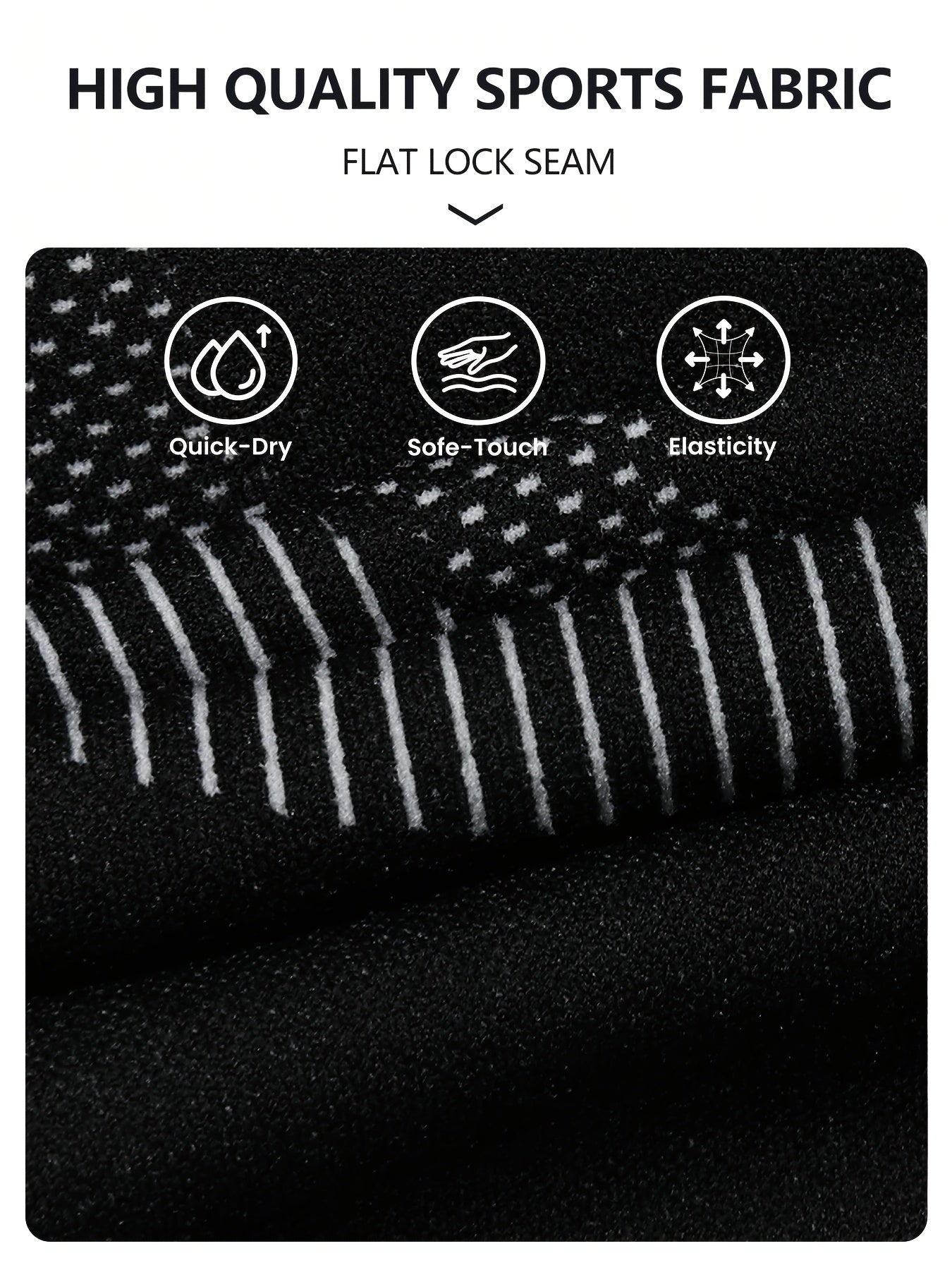 Pantalon de yoga fitness grande taille avec motif rayé noir et blanc, sans couture et taille haute.