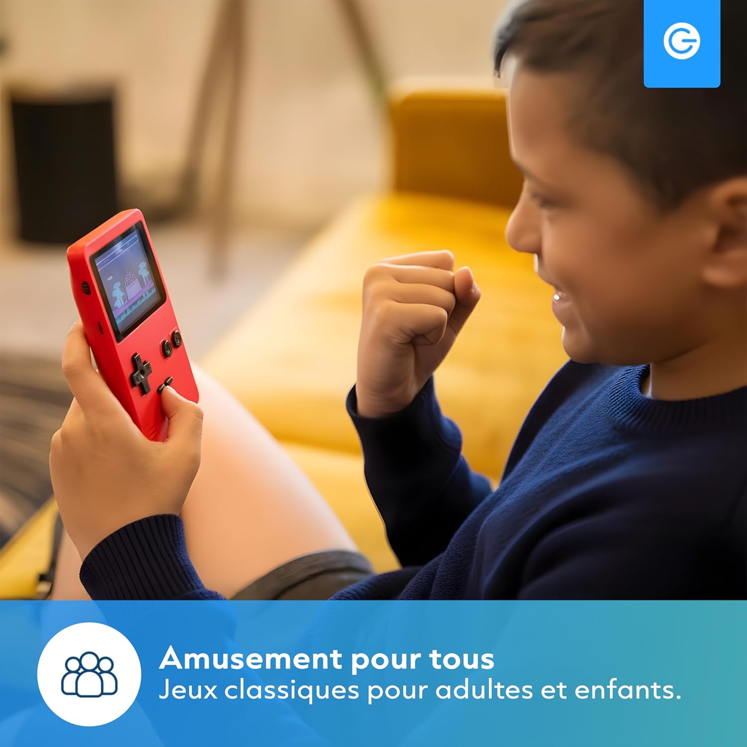 Silvergear® Console de Jeu Portable | avec 400 Classique Jeux | Console Retro Portable | Mini Console pour Enfants et Adultes | Grand Cadeau pour Les Enfants | 12,5x8x2,3 cm | Rouge