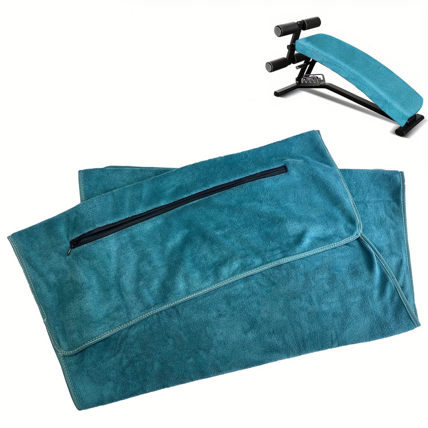 Serviette de Fitness I 120x50cm I Serviette d'exercice en microfibre avec sac à fermeture éclair, idéale pour la salle de sport et l'entraînement