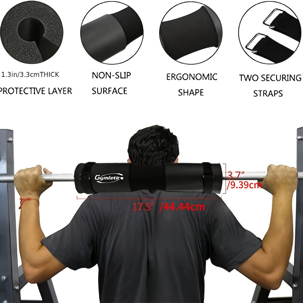 Ensemble standard 7 pièces, coussin de squat pour haltères, coussin de poussée des hanches pour haltères, avec 2 sangles de cheville, 1 ceinture, 2 sangles de fixation, 1 sac à main.