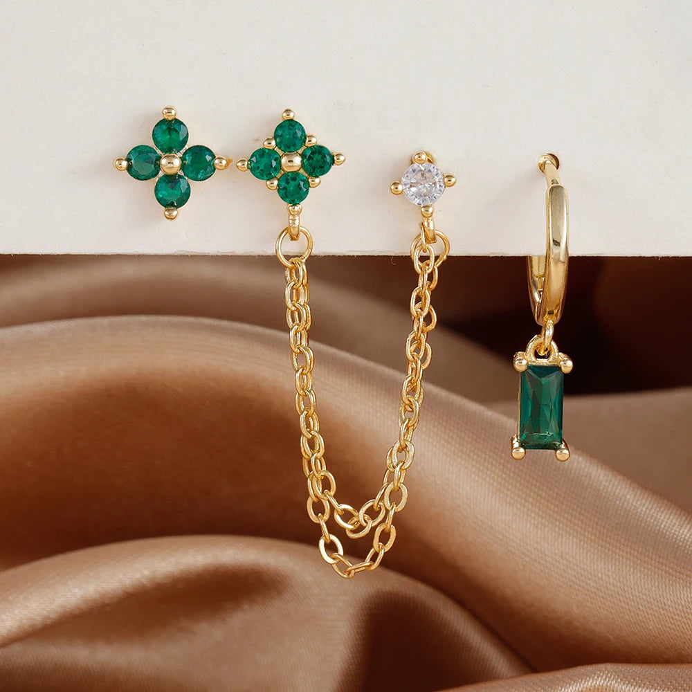 Ensemble de boucles d'oreilles en acier inoxydable