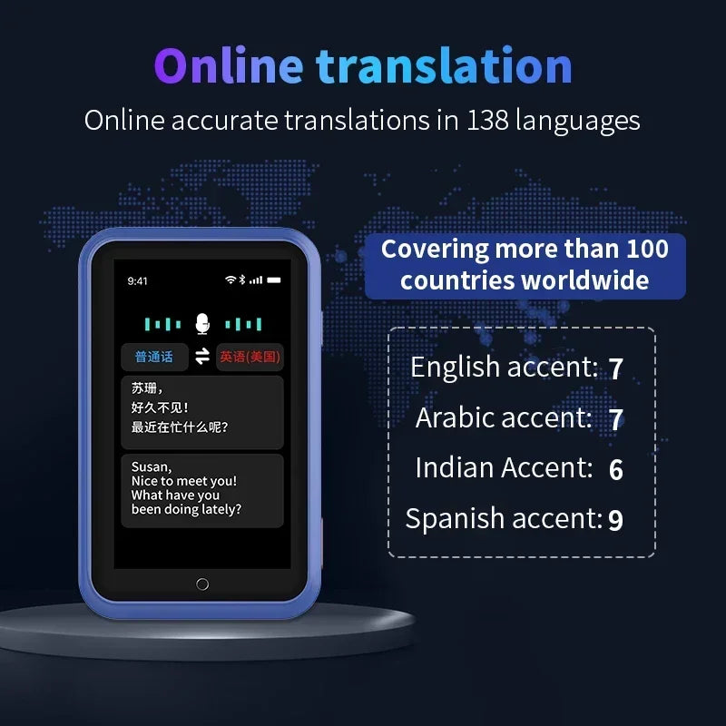 Dispositif de traduction de langue S30 4G avec traduction vocale 138 langues 19 traduction hors ligne interprétation simultanée