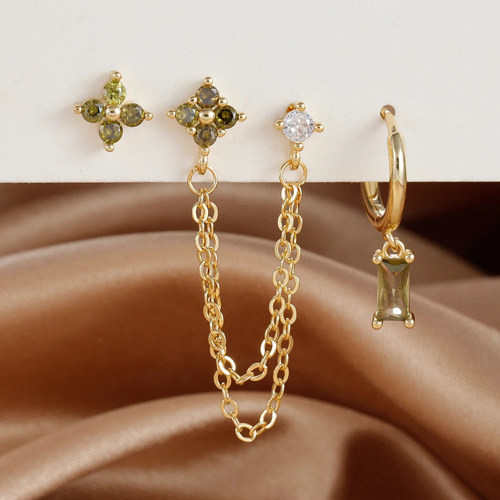 Ensemble de boucles d'oreilles en acier inoxydable