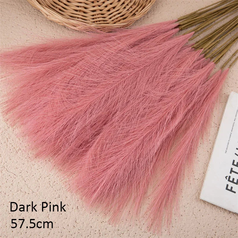 10 fleurs artificielles de la pampa, fausses plantes