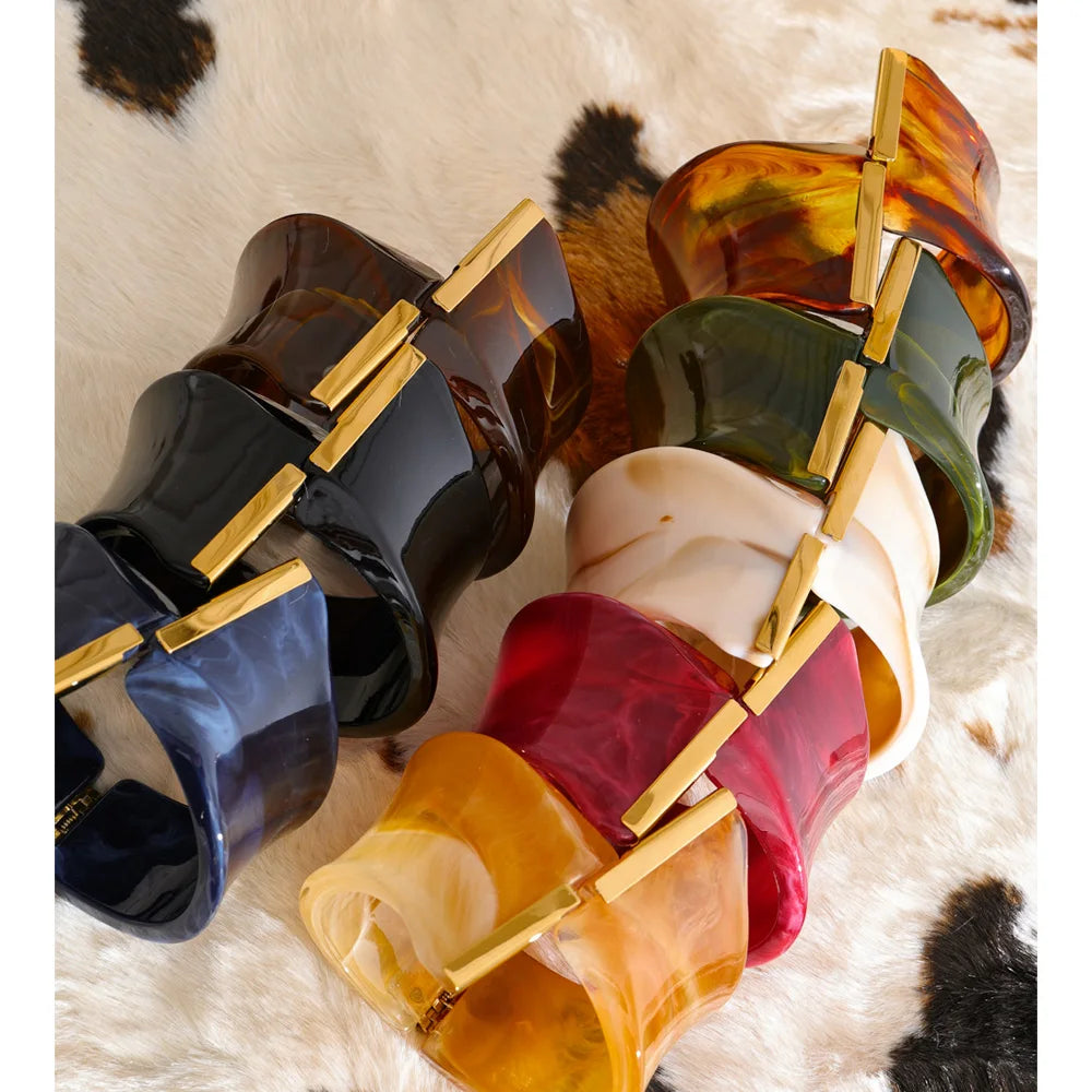 Bracelet acrylique et acier inoxydable