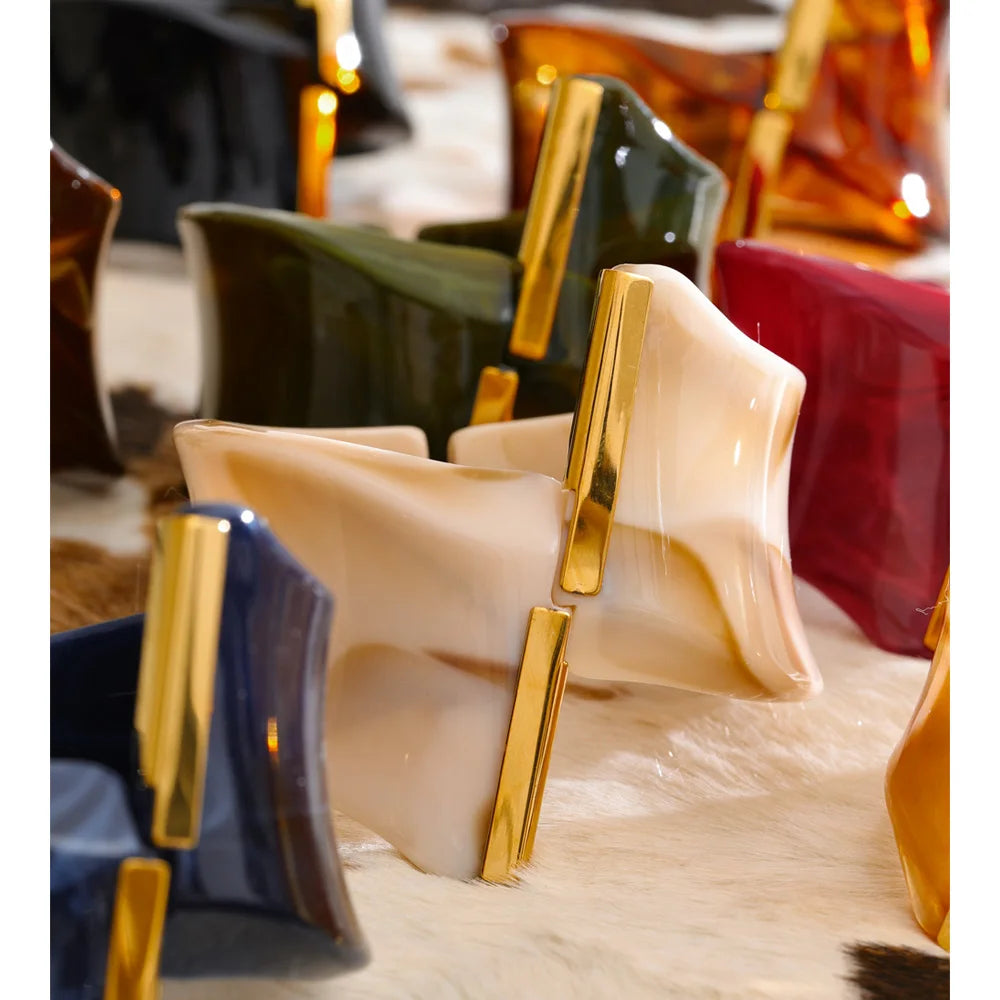 Bracelet acrylique et acier inoxydable