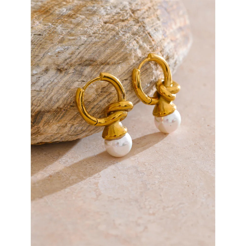 Boucles d'oreilles classiques en acier inoxydable