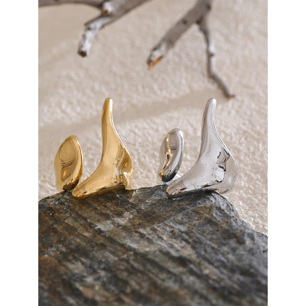 Bague en acier inoxydable métal géométrique réglable