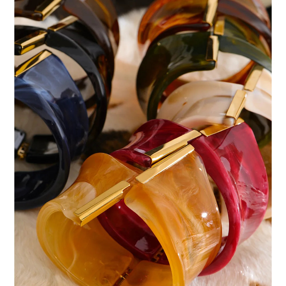 Bracelet acrylique et acier inoxydable