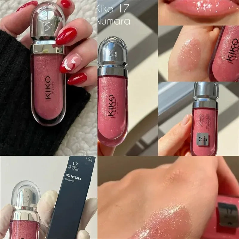 3D liquide vernis à lèvres Transparent miroir à lèvres rouge à lèvres nourrissant brillant lèvres complètes ne se décolore pas lait thé haricots pâte maquillage