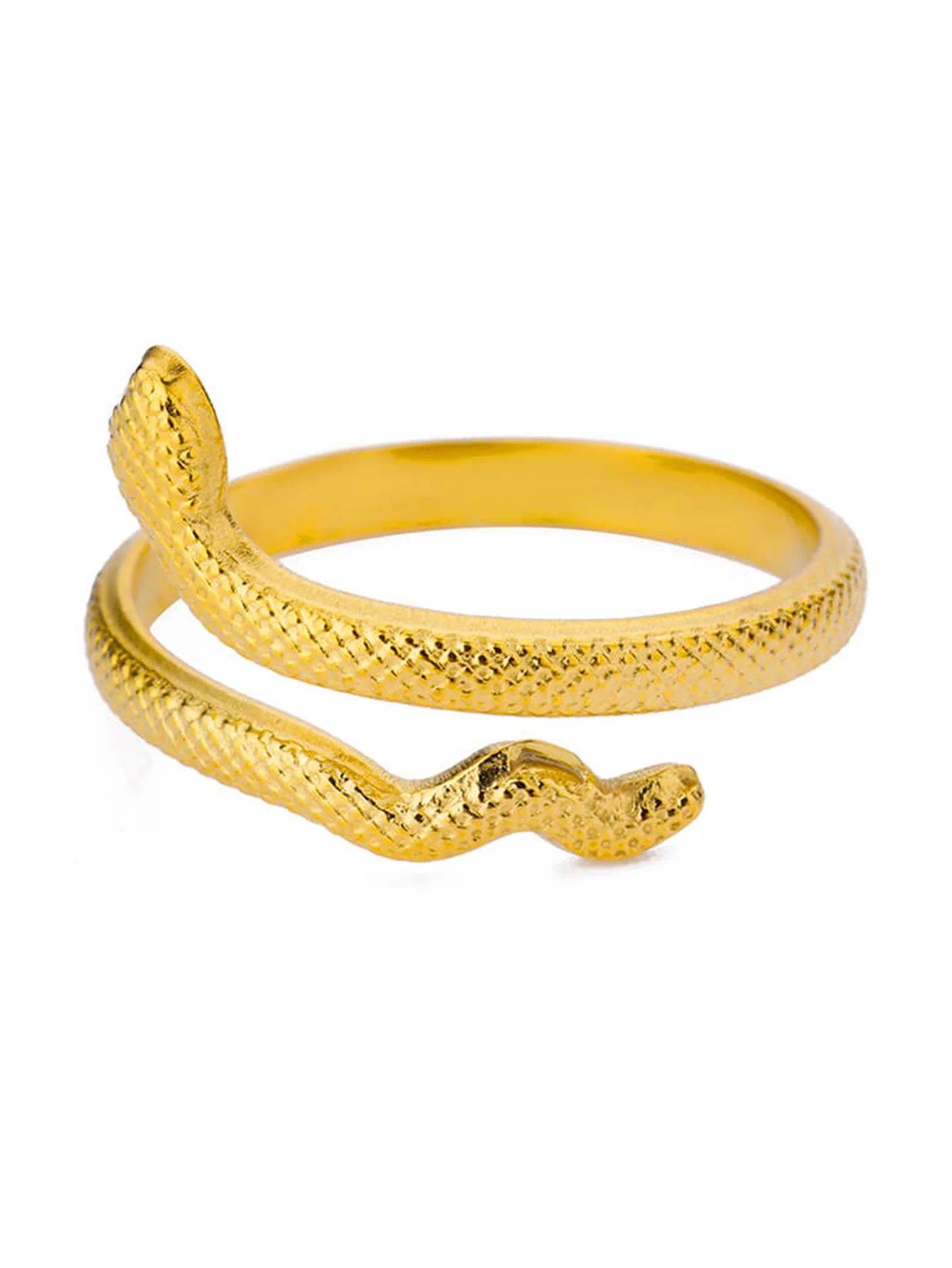 Bagues serpent en acier inoxydable plaqué or