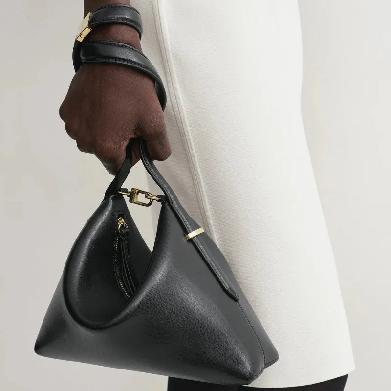 Sacs à bracelets en cuir biseauté