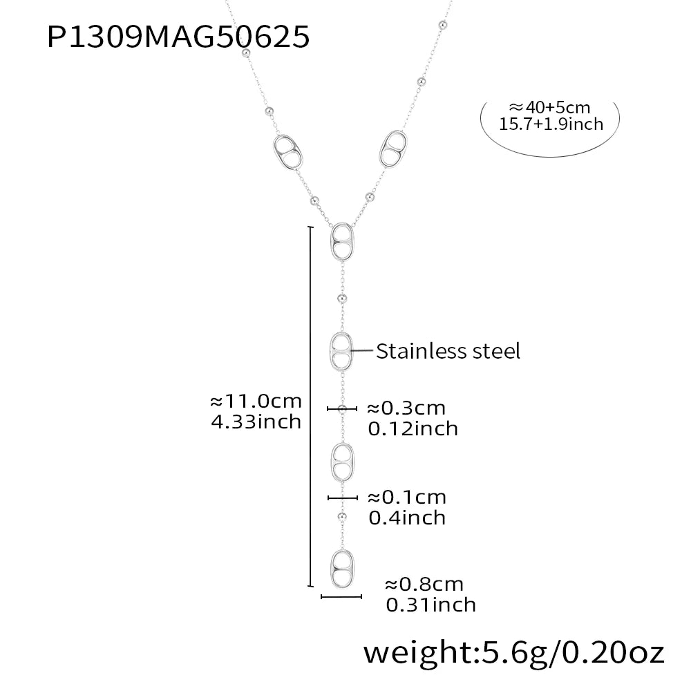 Longue chaîne en acier inoxydable