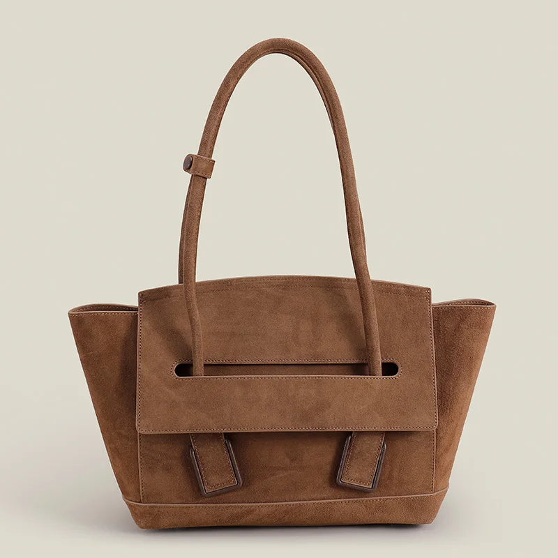 Sac trapèze fourre-tout daim