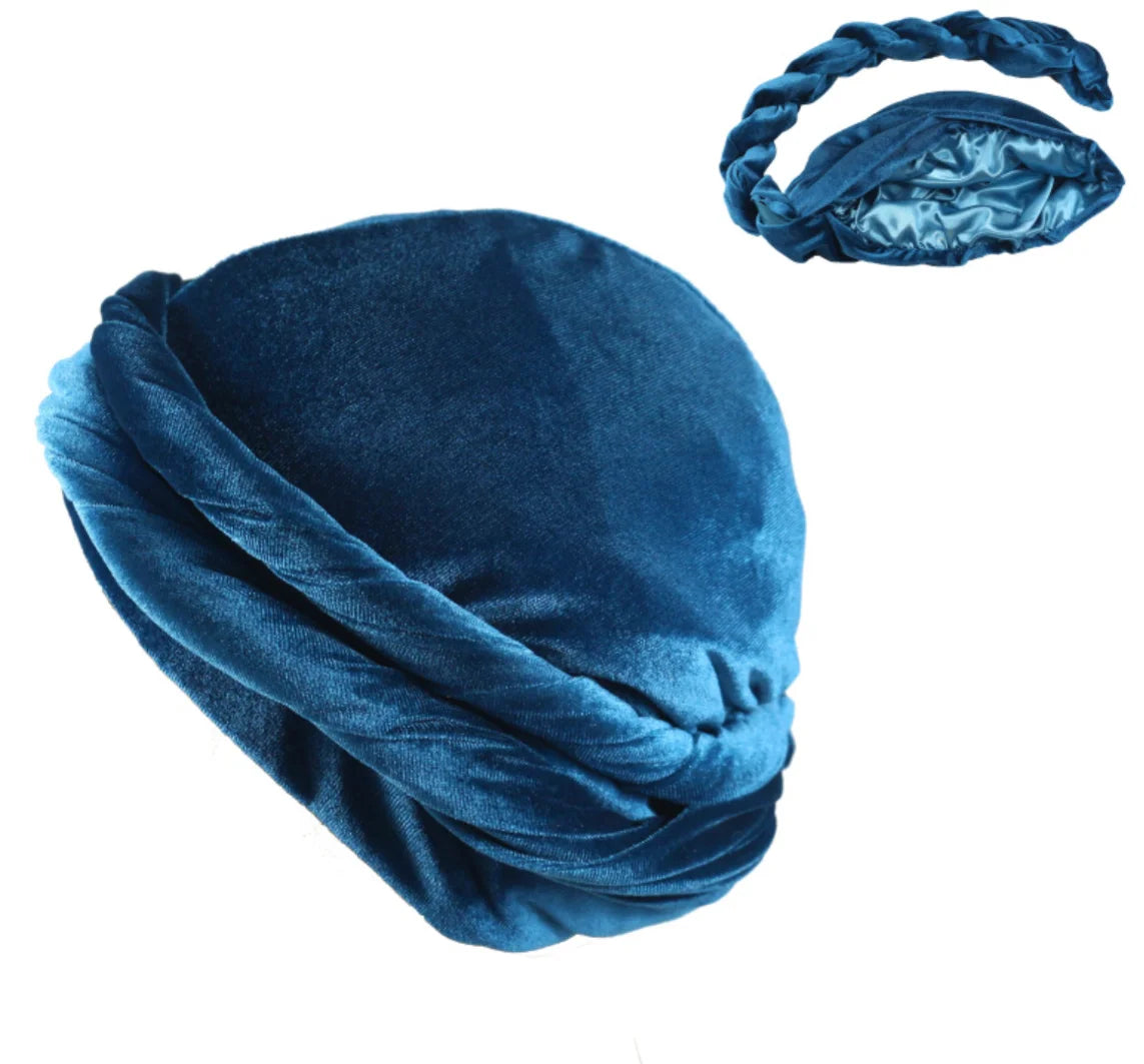Turban doublé de satin