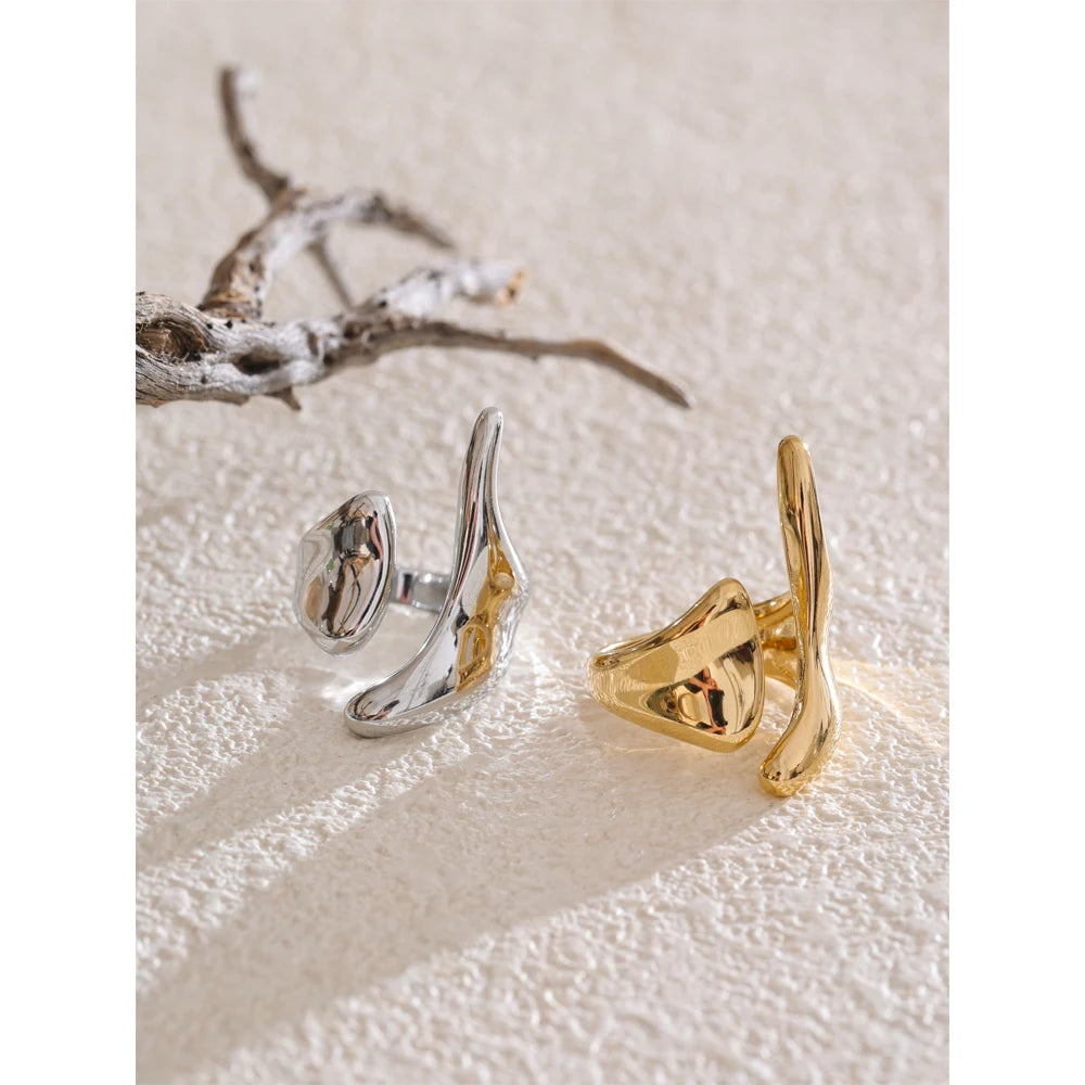 Bague en acier inoxydable métal géométrique réglable