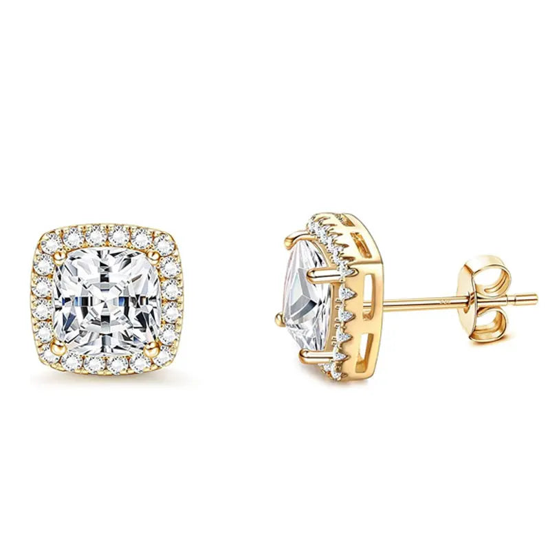 Boucles d'oreilles à tige plaqué or 18 carats