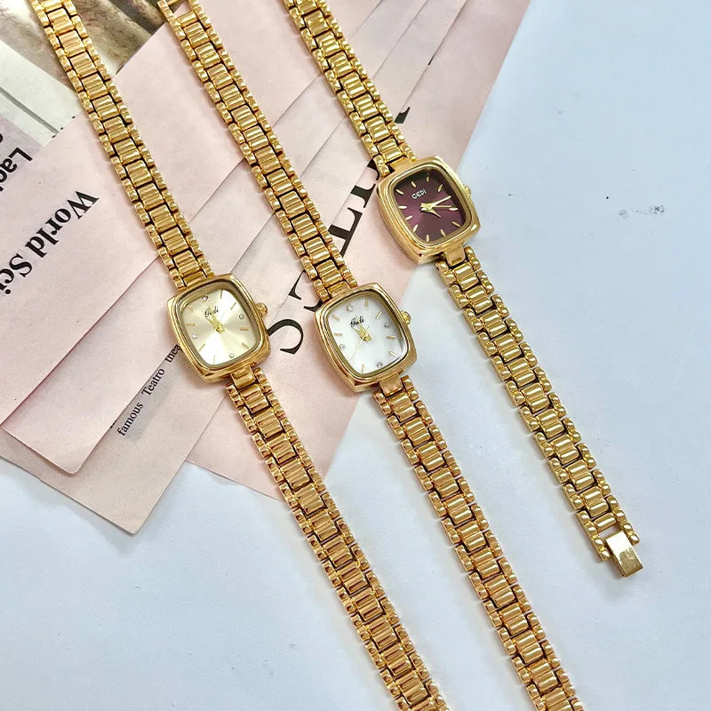 Montre rétro en acier inoxydable