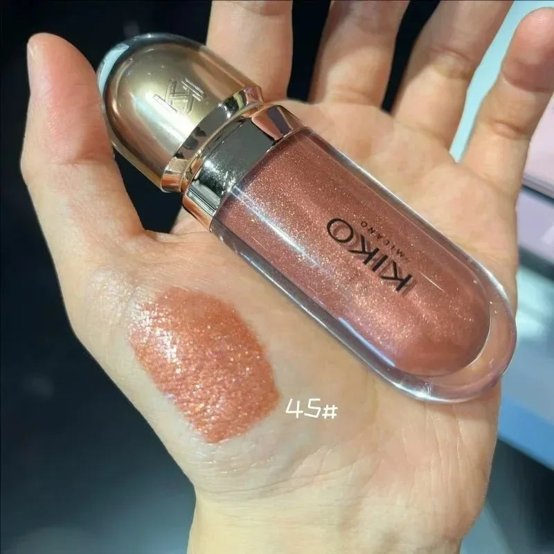 3D liquide vernis à lèvres Transparent miroir à lèvres rouge à lèvres nourrissant brillant lèvres complètes ne se décolore pas lait thé haricots pâte maquillage
