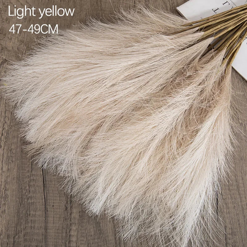 10 fleurs artificielles de la pampa, fausses plantes