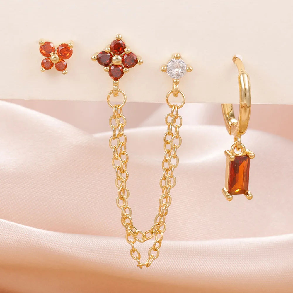 Ensemble de boucles d'oreilles en acier inoxydable