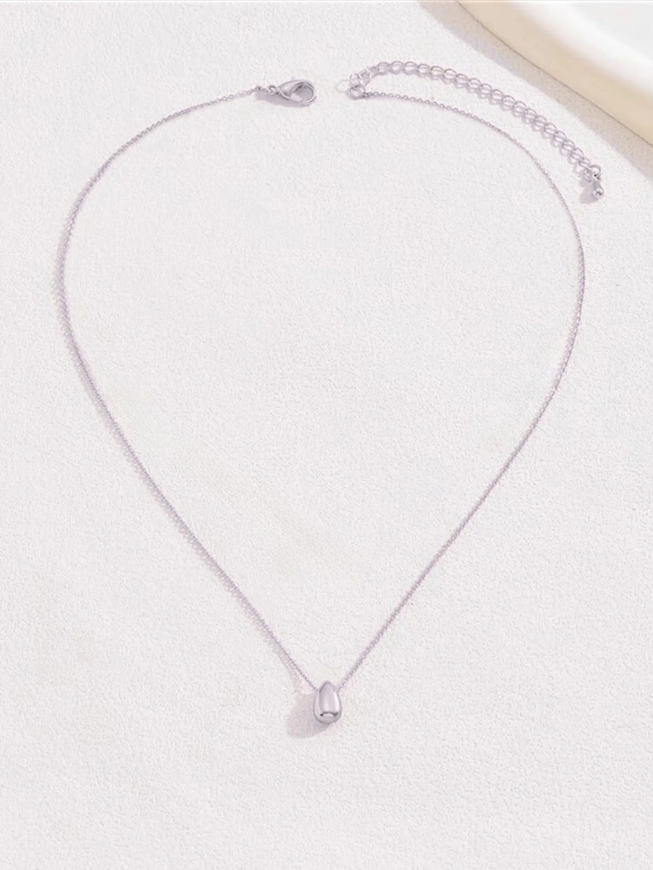 Collier goutte d'eau perlée plaqué or 18 carats en acier inoxydable