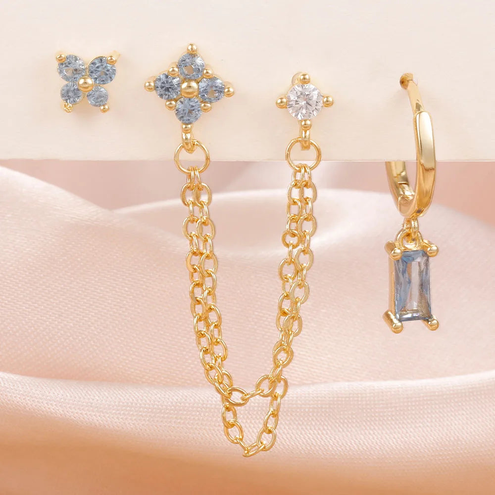 Ensemble de boucles d'oreilles en acier inoxydable