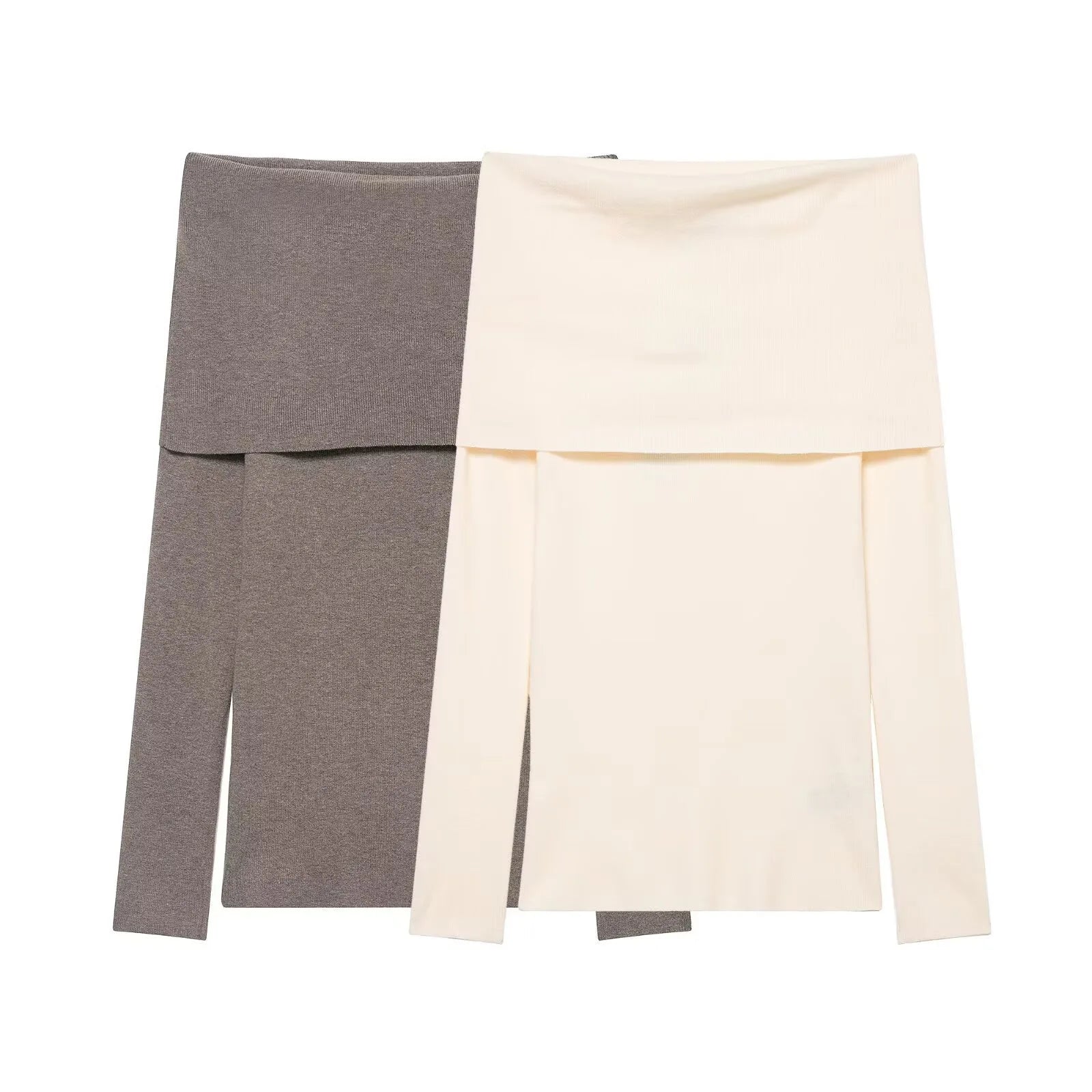 Pull à manches longues épaules dénudées