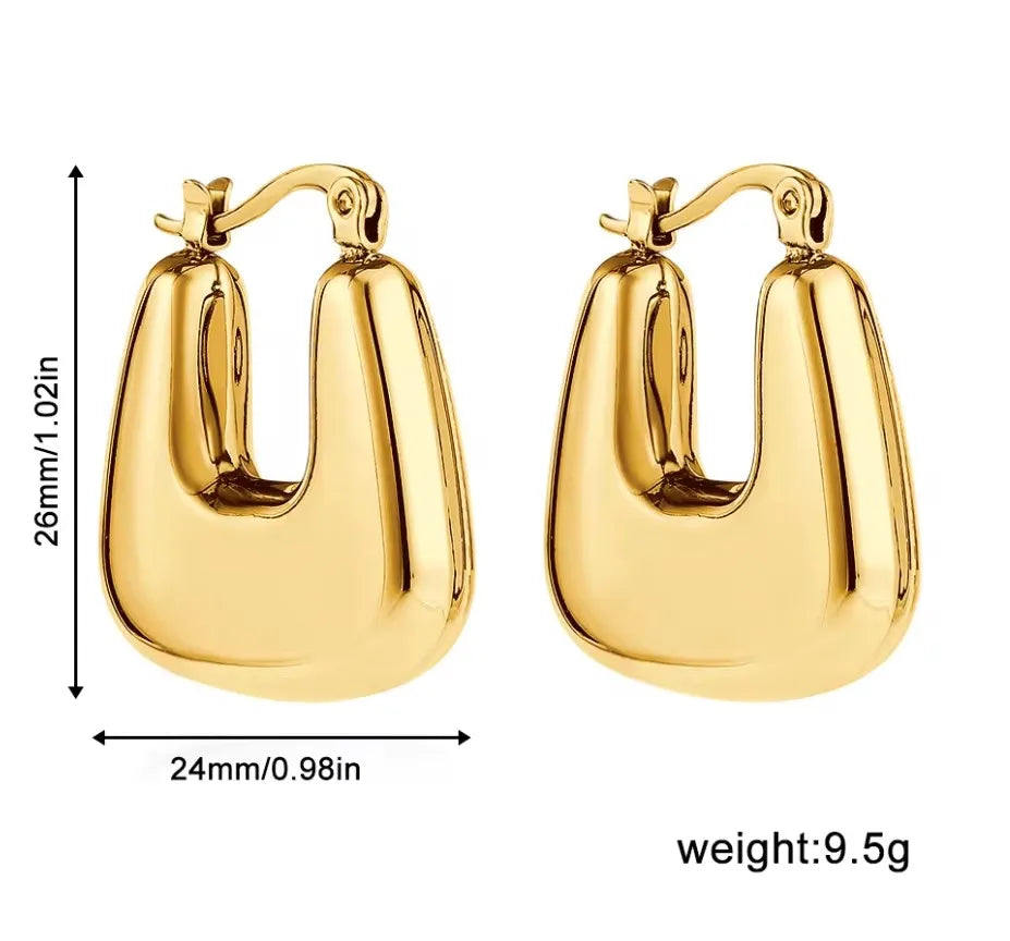 Boucles d'oreilles rondes épaisses Vintage