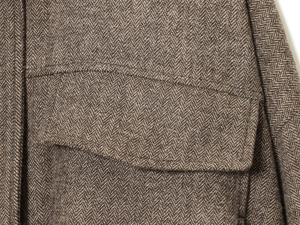 Veste col vertical à chevrons à clapet grande poche ample bombardier