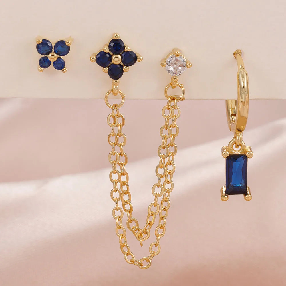 Ensemble de boucles d'oreilles en acier inoxydable