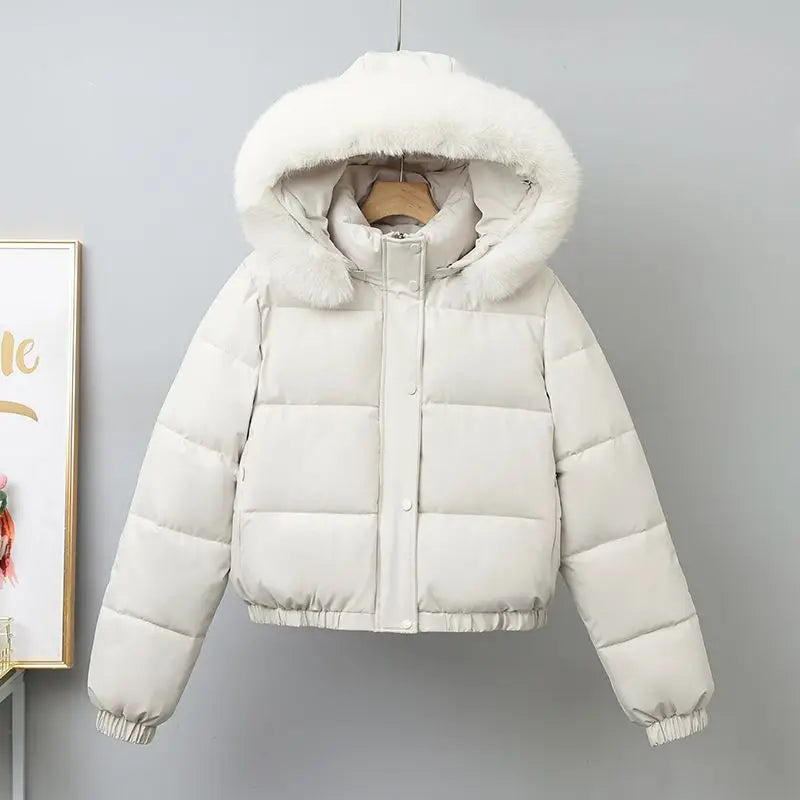 Manteau avec col en fourrure