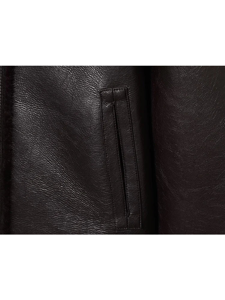 Veste en faux cuir Double face