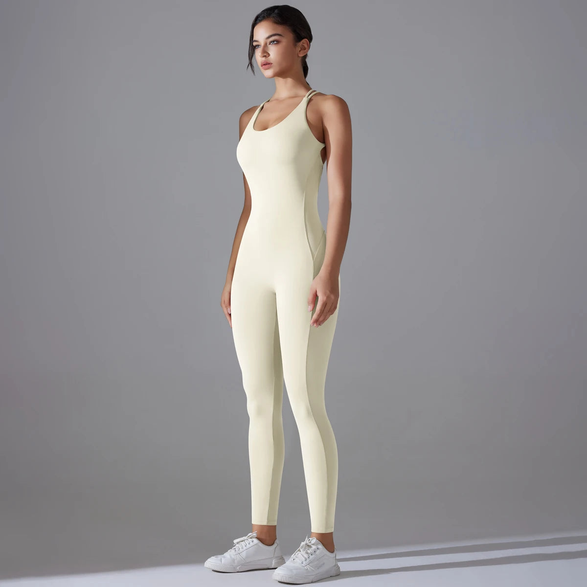 Combinaison de batterie de yoga dos nu, ensemble de batterie de fitness, vêtements de sport une pièce, Push Up, barboteuse de sport, batterie de commande trempée