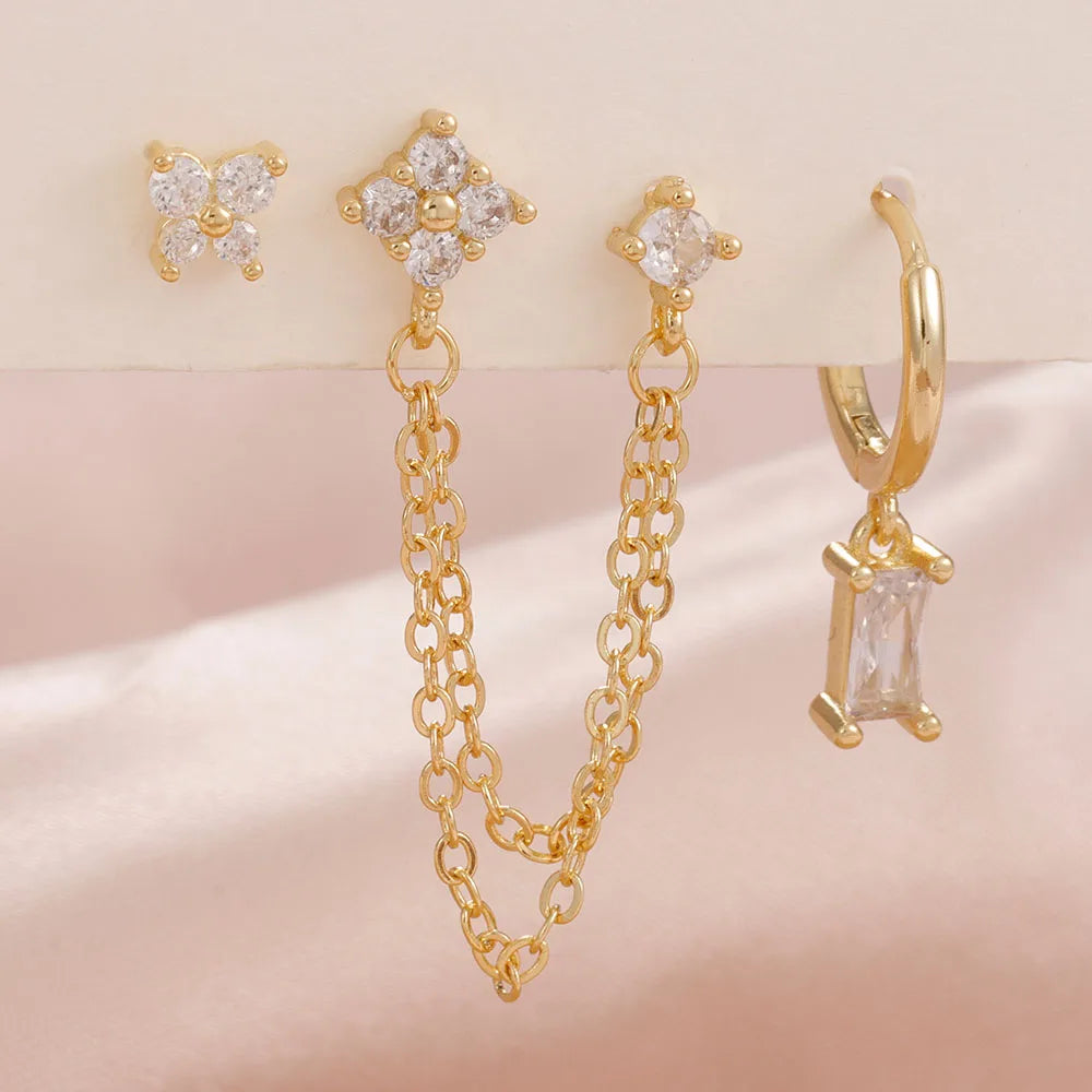 Ensemble de boucles d'oreilles en acier inoxydable