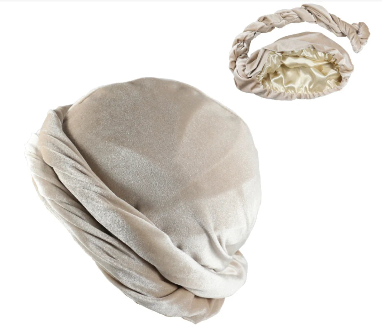 Turban doublé de satin