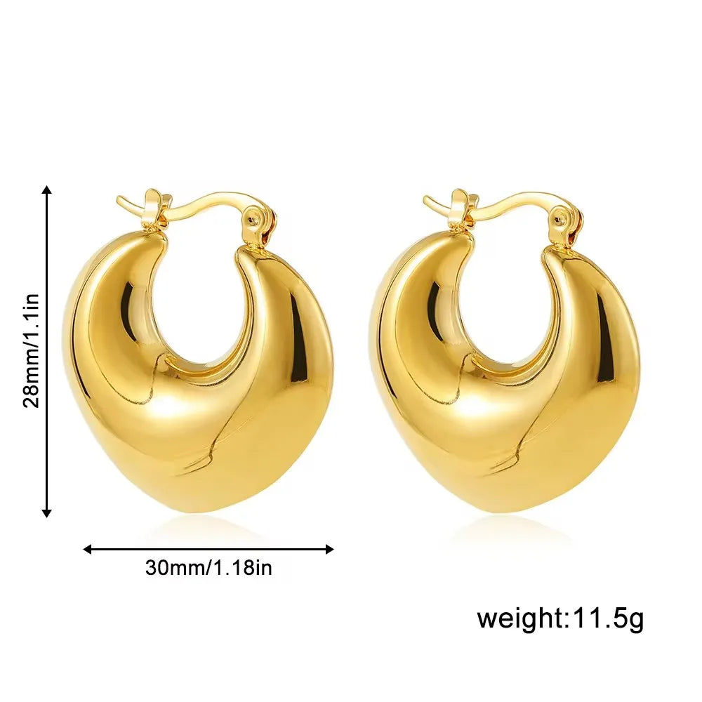 Boucles d'oreilles rondes épaisses Vintage