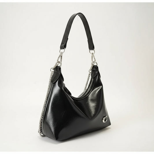 Sac à bandoulière en cuir verni