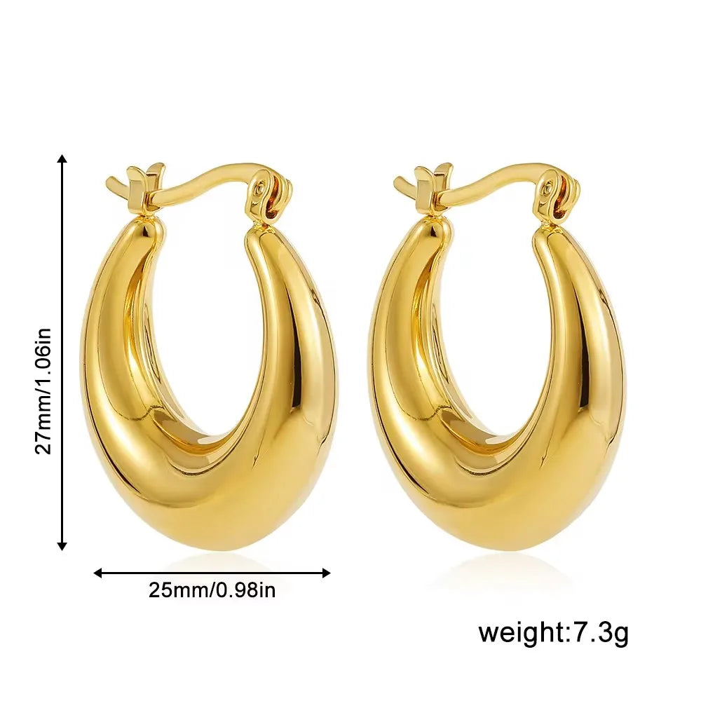 Boucles d'oreilles rondes épaisses Vintage