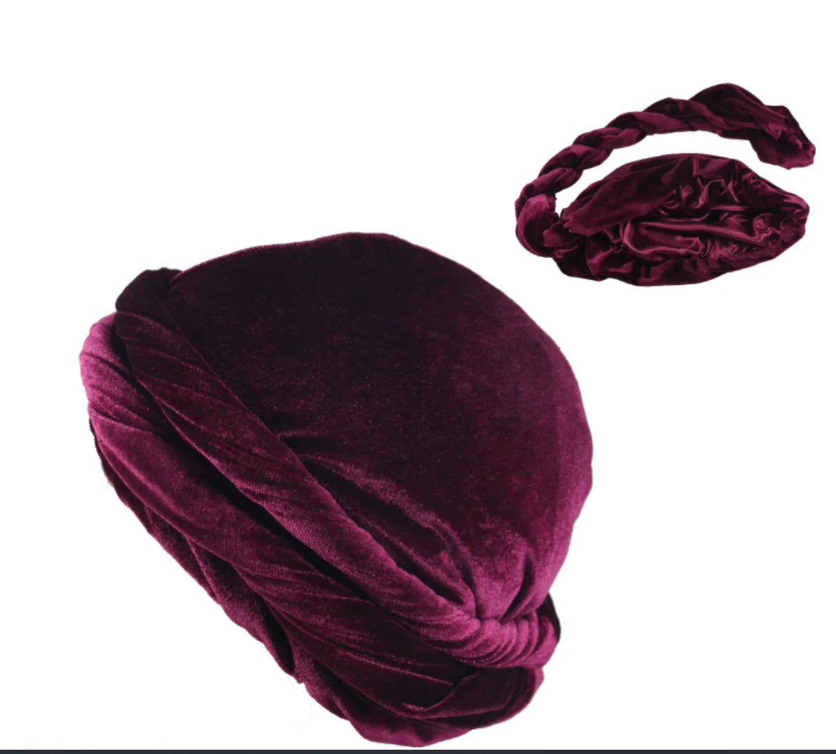Turban doublé de satin