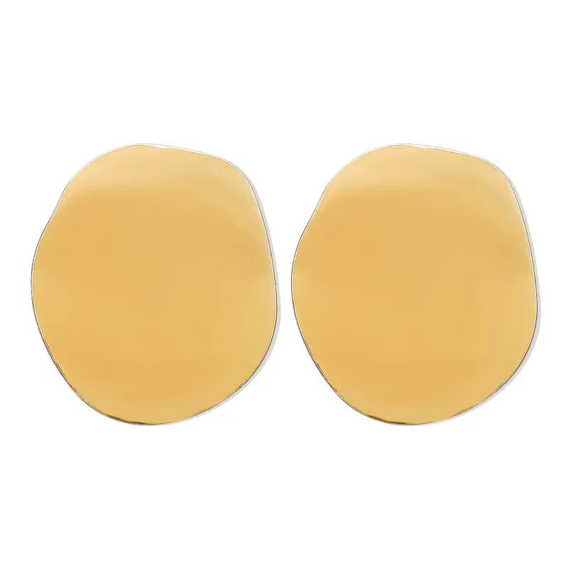 Boucles d'oreilles géométriques en métal lisse