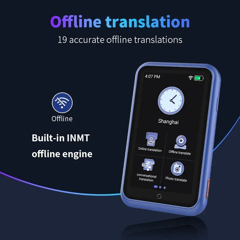 Dispositif de traduction de langue S30 4G avec traduction vocale 138 langues 19 traduction hors ligne interprétation simultanée