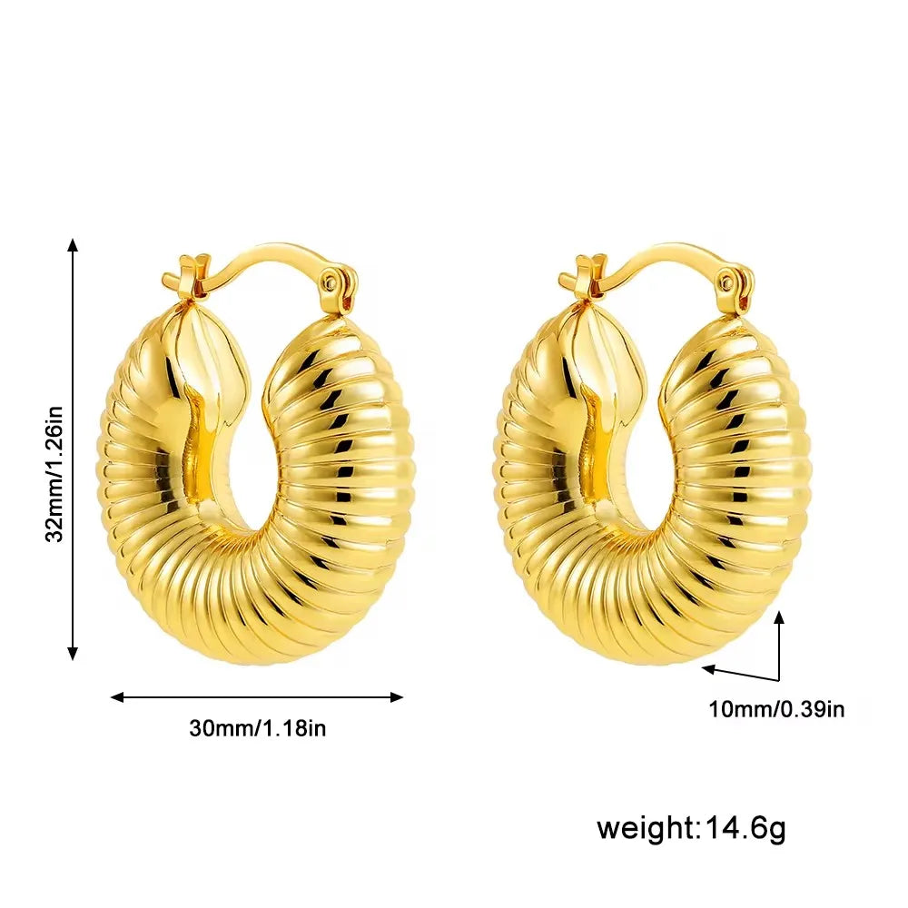 Boucles d'oreilles rondes épaisses Vintage