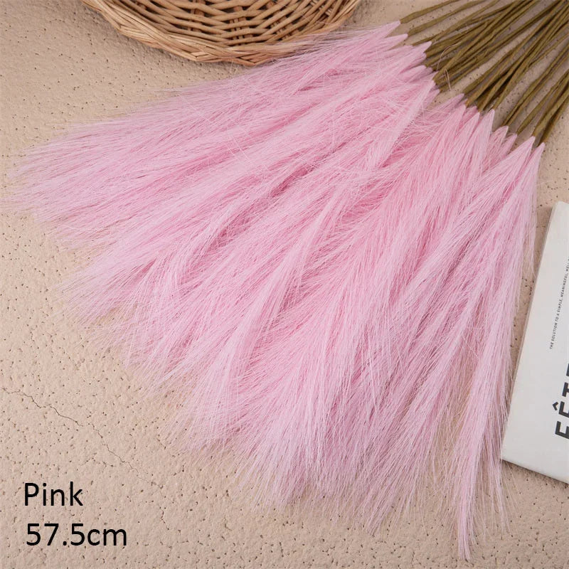 10 fleurs artificielles de la pampa, fausses plantes