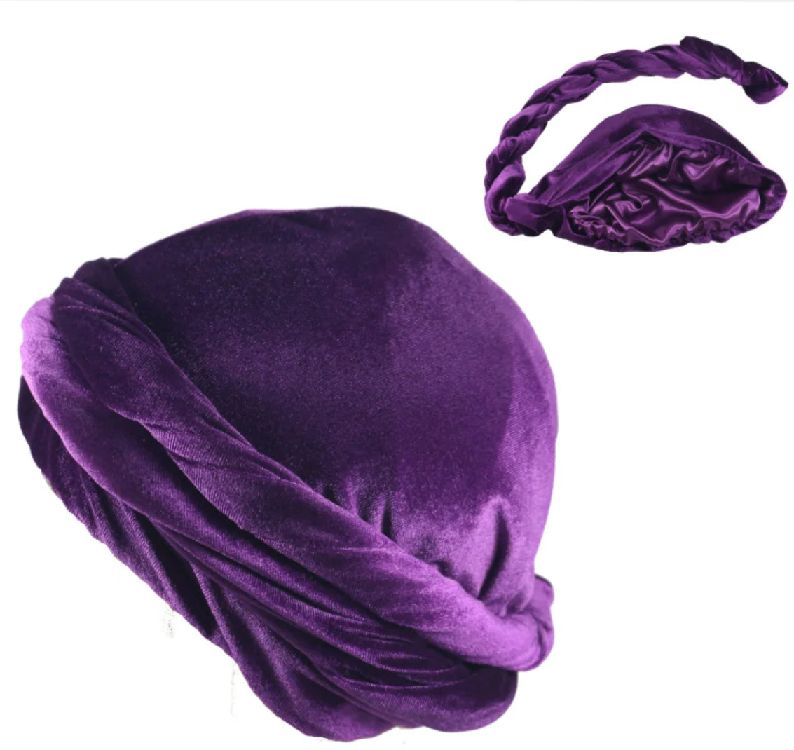 Turban doublé de satin