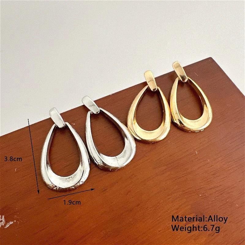 Boucles d'oreilles gouttelettes en acier inoxydable