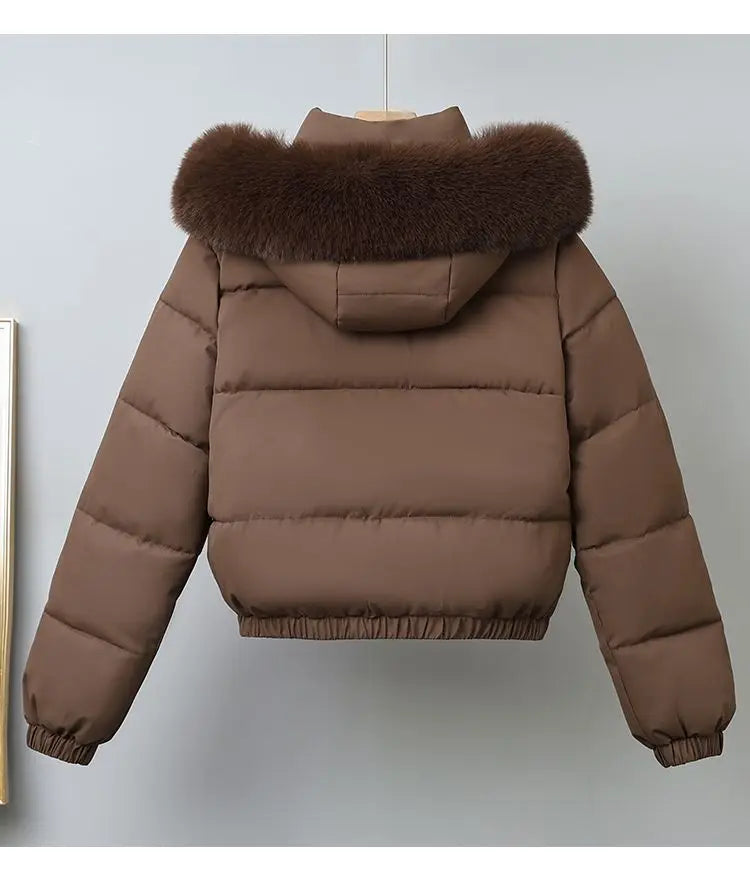 Manteau avec col en fourrure