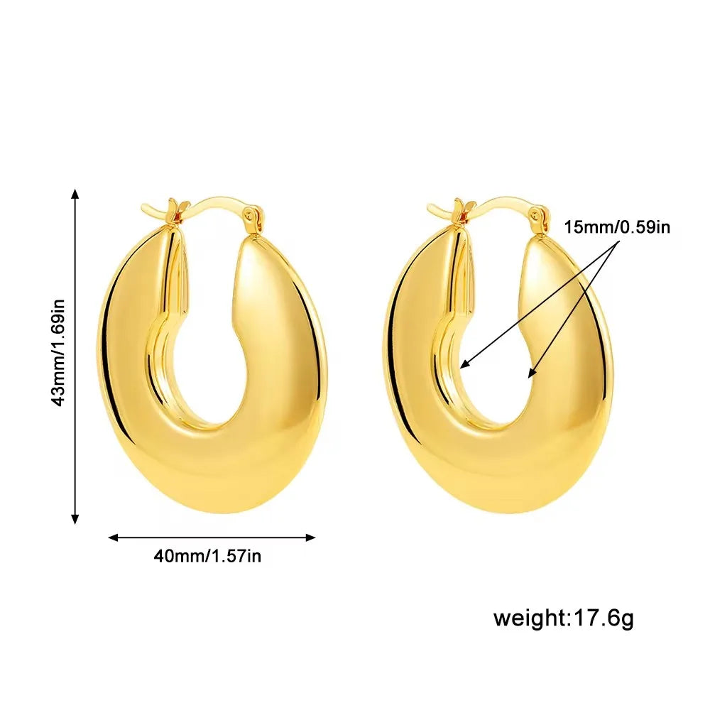 Boucles d'oreilles rondes épaisses Vintage